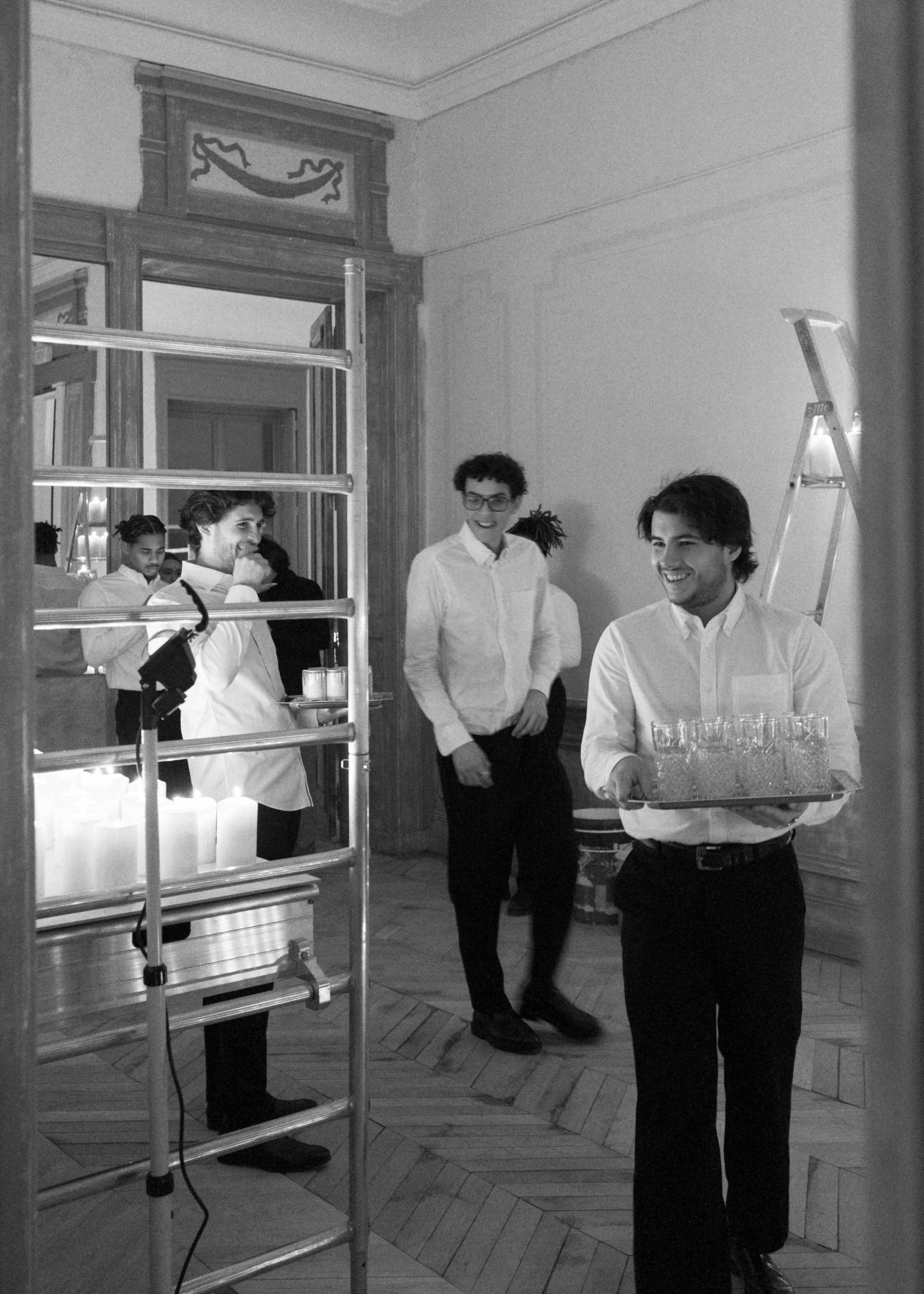Candlelight dining atmosphere, We Are Ona Paris photographed by Alicia Valdez